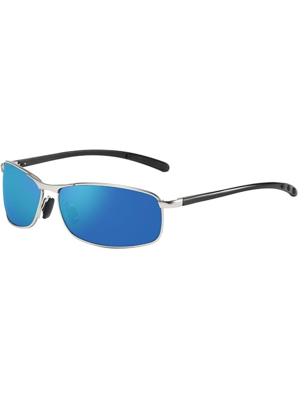 Stylish Rectangular Polarized Sunglasses with UV400 Protection & Spring Hinges
